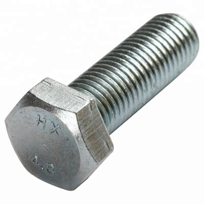 China Full Carbon Steel Hex Bolt Half Thread DIN931 DIN931 DIN960 DIN961 for sale