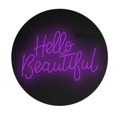 China Ulalaza LED Neon Sign Hello Light Beautiful Sign Night Acrylic Lamps Ambient Light Home Office Gym Gym Arena 5V USB Dimmable for sale