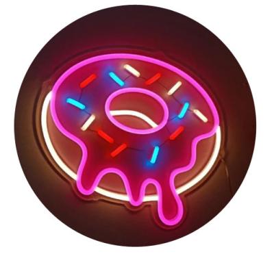 China Ulalaza LED Sign Neon Sign Donut Light Acrylic Night Lights Home Office Gym Arena 5V USB Dimmable for sale