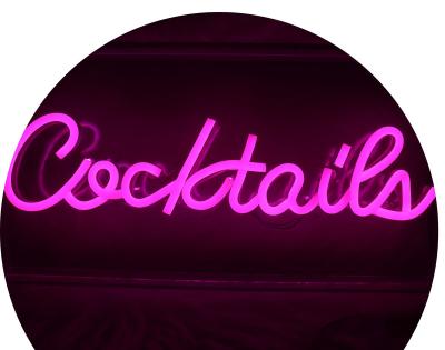 China Ulalaza LED Sign Neon Sign Box Cocktail Light Acrylic Night Lamps Ambient Light Arena 5V USB Dimmable for sale