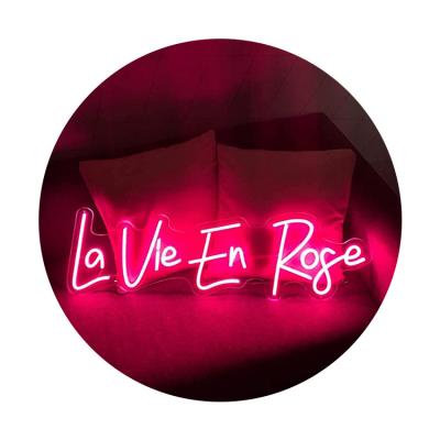 China La La La La Neon Sign Light Acrylic Ulalaza LED Sign Fight Wedding 5V USB Dimmable Rose Light Home Sign Night Lamps Ambient for sale