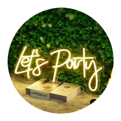 China LED Sign Ulalaza LED Acrylic Neon Sign Light Let Us Party Sign Night Lamps Ambient Light Wedding 5V USB Dimmable Birthday for sale