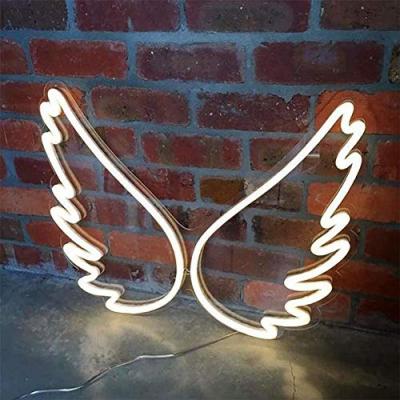 China AC LED Curtain Light Ulalaza Neon Lamp Sign Angel Wing LED Night Lights Home Bedroom 5V USB for sale