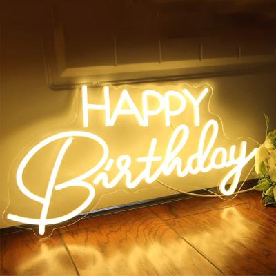 China Acrylic LED Sign Ulalaza Neon Lamp Happy Birthday LED Night Lights Home Bedroom 5V USB for sale