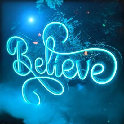 China LED Sign Ulalaza Acrylic Neon Light Sign Believe LED Night Lights Home Office 5V USB for sale