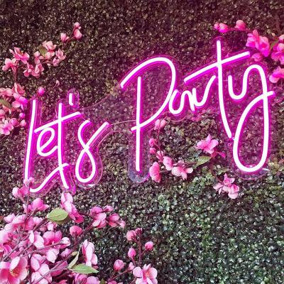 China LED Sign Ulalaza Acrylic Neon Lamp Sign Let Us Party LED Night Lights Hotel Garden 5V USB for sale