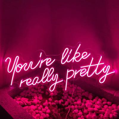 China LED Sign Ulalaza Acrylic Neon Light Sign You Are Like Really Pretty LED Signs Home Hotel Bar 5V USB for sale