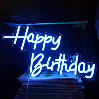 China Acrylic LED Sign Ulalaza Neon Lamp Happy Birthday LED Night Lights Home Bedroom Ambient Light 5V USB for sale