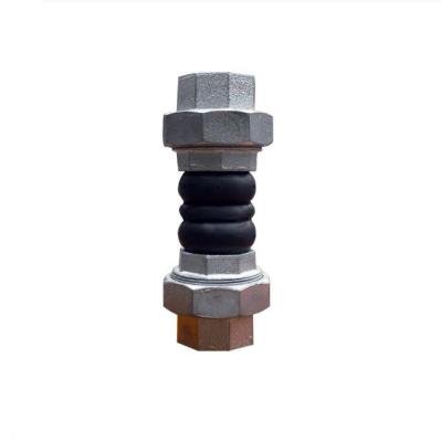 China General Natural Rubber Double Threaded Coupling Type Rubber Expansion Union Joint for sale