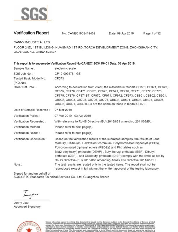 RoHS - Zhongshan Canny Electronics Co., Ltd.