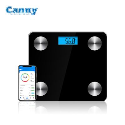 China iOS&Android app function smart free fashionable app weight scale smart blutooth body fat scale for sale