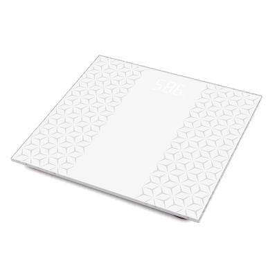 China Step-on & Canny Auto-Anti Slippery 3D Coating LED Display Tempered Glass 180kg Electronic Bathroom Scale for sale