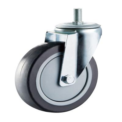 China PIVOT Caster Wheel 100mm Swivel Trolley Rubber Wheels Without Brake for sale