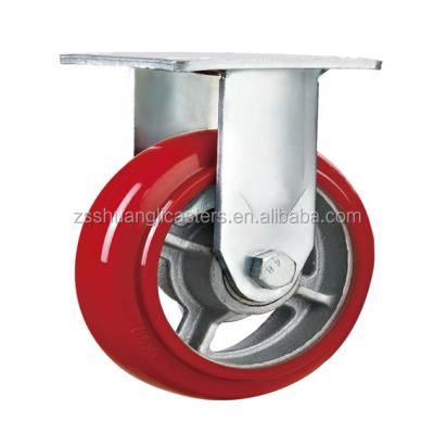 China Heavy Duty Truck Wheels 125 Mm Ball Bearing Hand Truck Wheels Heavy Duty Caster Wheel Fixed Cast Polyurethane for sale