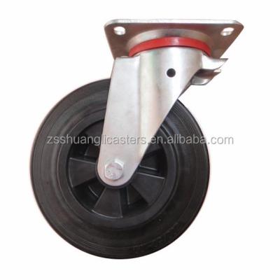 China Rubber wheel 8 inch solid rubber wheel for trash cans for sale