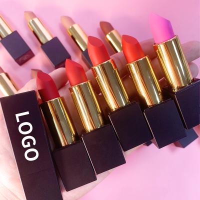 China Waterproof Make Your Own Logo Lipstick Private Label Multi Colors Semi Matte Lipstick for sale