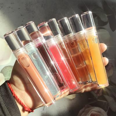 China Waterproof private label collagen vegan lip oil cosmetic oil lip gloss clear lip essential oil for sale