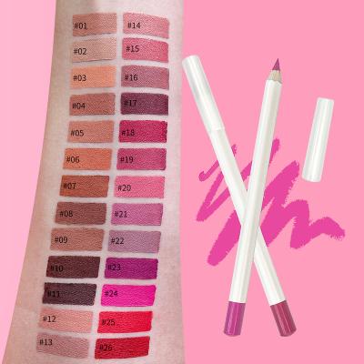 China Vegan Lip Liner Waterproof Creamy Long Lasting Private Label Pencil White Lip Liner for sale