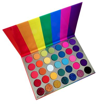 China High waterproof custom makeup shimmer logo private label eyshadow palette pigment and glitter eyeshadow palette for sale