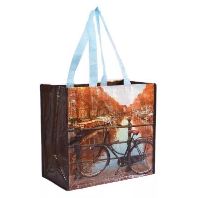 China Recyclable Promotional Reusable Polypropylene Laminated PP Woven Tote Bag for sale