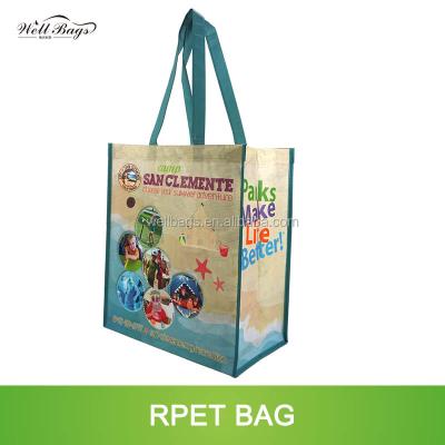 China Customized Handled Recycle Reusable Matte Laminated RPET Tote Bag Alibaba Matte Laminated Insurance for sale