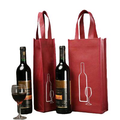 China Recyclable Custom Your Own Style One Bottle PP Non Woven Wine Bags for sale