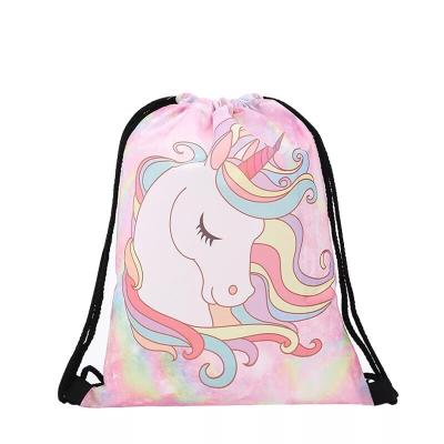 China 210d / 210t Custom Sublimation Recyclable Recycle Polyester Drawstring Back Bag Made In China for sale