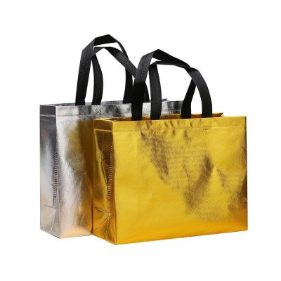 China Non Woven Recyclable Hot Sale Blue Color Metallic Shopping Bag, Reusable Bag for sale