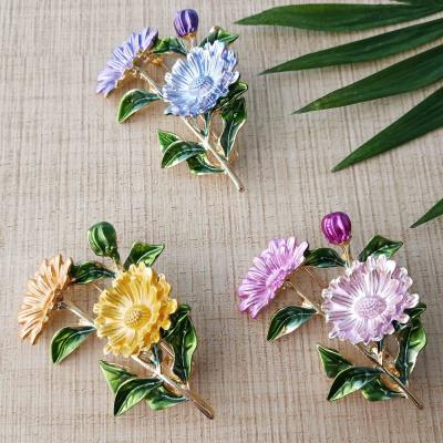 China Wholesale ALLOY metal flower brocch set for sale