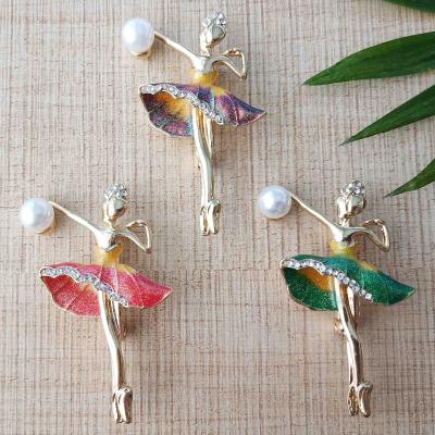 China ALLOY unique fashion ballerina brooch for ladies for sale