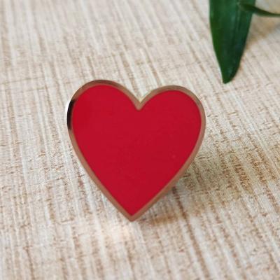 China China Factory Price Custom Heart Shaped Button Pin, Charm Pin, Lapel Stick Pin for sale