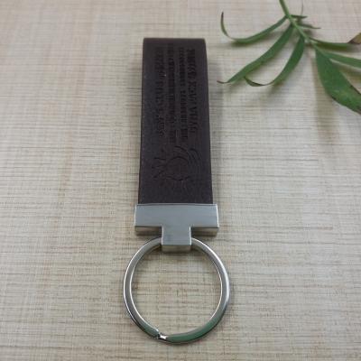 China Handsome leather and rubber label key chain for sale