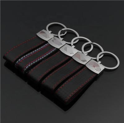 China High quality car leather material logo key chain for sale