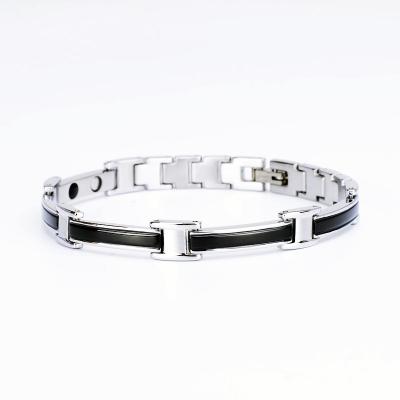 China Magnetic Magnetic Titanium Germanium Men's Bio Stock Stainless Steel Bangle Energy Bracelet for sale