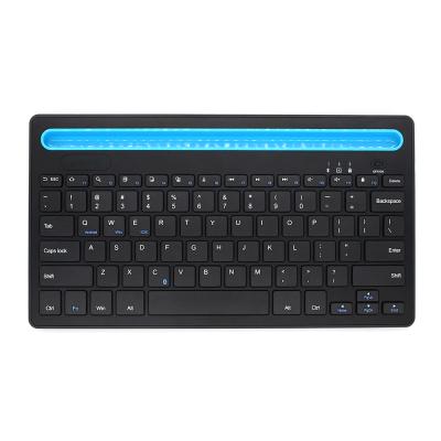 China Wireless wholesales portable compact rechargeable size 78keys bluetooth keyboard for sale