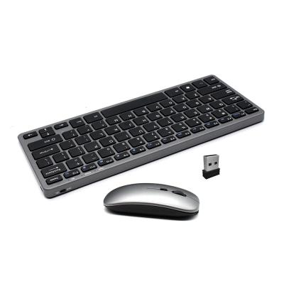 China Factory Wholesale 2.4g Wireless Keyboard and Mouse Set Aluminum Wireless Accept OEM for sale