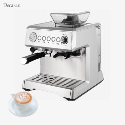 China Italian Hotel 15Bar Home Use Semi Automatic Coffee Machine Built In Grinder Espresso Coffee Maker Machine for sale