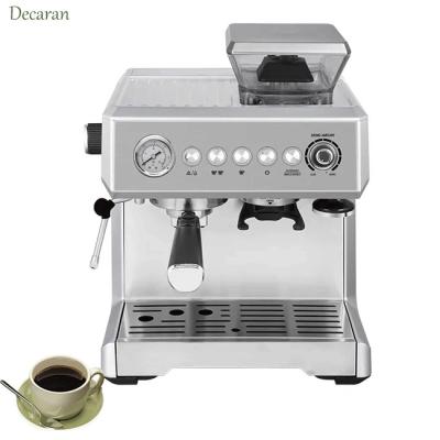 China Hotel Stainless Steel Bean To Cup Thermoblock Coffee Maker Italian Semi Automatic Espresso Coffee Machine With Grinder for sale