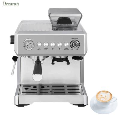 China Italian Hotel 15Bar Home Use Semi Automatic Coffee Machine Built In Grinder Espresso Coffee Maker Machine for sale