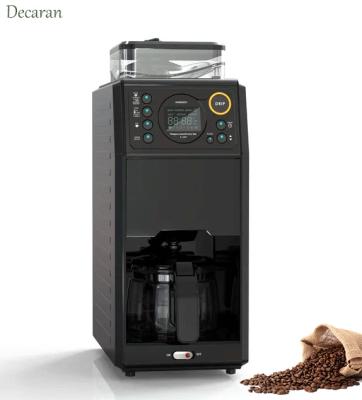 China Hotel Hot Sale High End Full Automatic LED Display Grinder and Brew Coffee Machine Drip Coffee Maker for sale