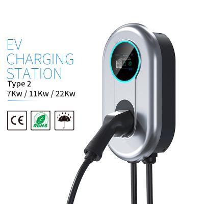 China Tipo - 2 pila de carga del hogar EV de Wallbox para el coche eléctrico 32A 7.36KW 1 fase con el LCD en venta