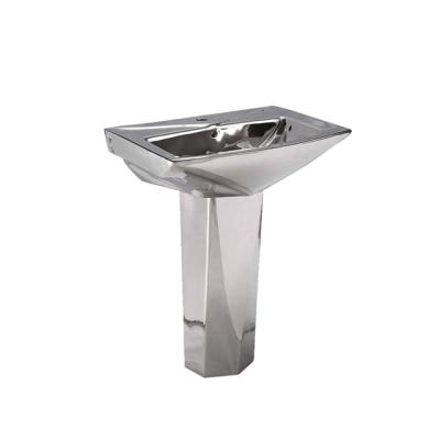 China Modern High Quality Sanitary Ware Bathroom Sink Basin Ceramic Hand Wash Pedestal Wash Basin for sale