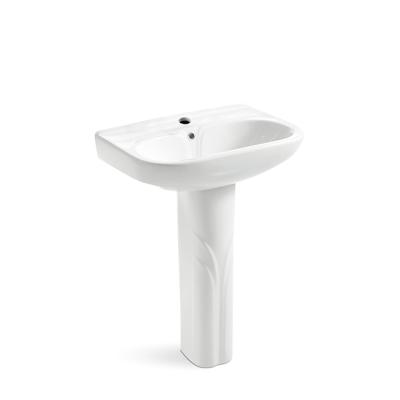 China Modern Design Modern Sanitary Ware Bathroom Basin Sink Porcelain Ceramic Hand Wash Basin With Pedestal for sale