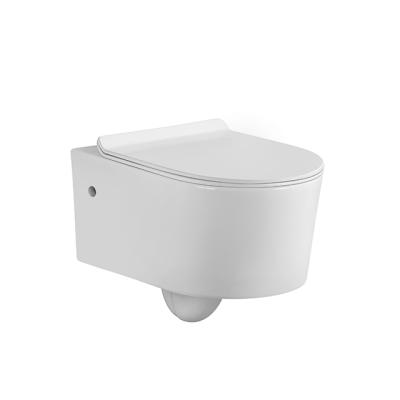 China Chaozhou High Quality Sanitary Ware Bathroom System Sanitary Ware Modern Rimless Flush Cistern Ceramic Wall Hung Toilet for sale