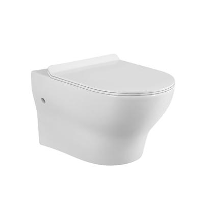 China New Chaozhou Style Cistern Sanitary Ware Bathroom Sanitary Ware System WC Hidden Modern Rimless Flush Ceramic Wall Hung Toilet for sale