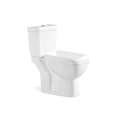 China Chaozhou Porcelain Toilet Bowl Two Piece Toilet Bowl Double-Flow Modern Design Sanitary Ware Bathroom WC Washdown P Ceramic Commode for sale