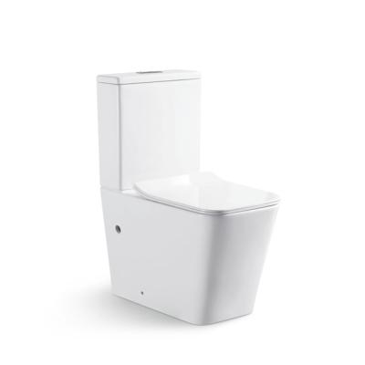 China Double-Flow Luxury Design Sanitary Ware Bathroom Set Cheap Ceramic Washdown Toilet Bowl Wc Two Piece Toilets From China for sale