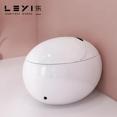 China Automatic Operation Egg Box Modern Ceramic Floor Shape Sanitary Remote Control Smart Toilet S Trap for sale