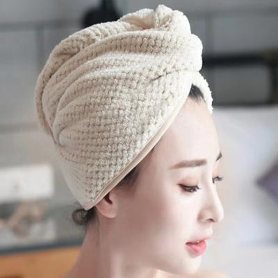 China Microfiber Terry Dry Hair Towel Wrap Hair Dryer Wrap Sustainable Shower Spa Head / Microfiber Hair Towel Wrap Towel for sale