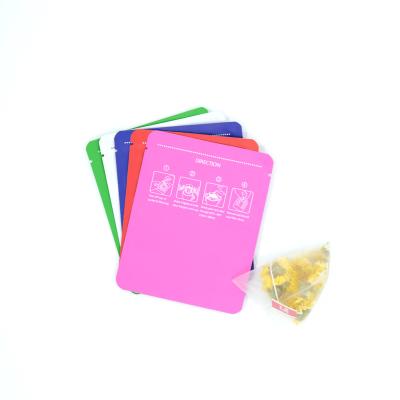 China Food 100 Pcs Smell Proof Mylar Bags , Resealable Storage Bags Conventional Printing Self Sealing Pattern Storage Supplies for sale